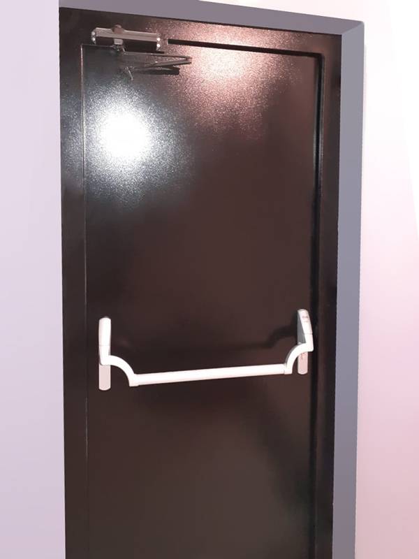 Однопольная дверь, вид изнутри (ТЦ, г. Балашиха) Однопольная дверь, вид изнутри (ТЦ, г. Балашиха)